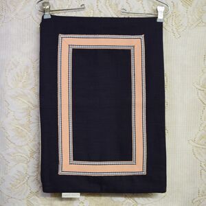 Caitlin Wilson Cotton Pillowcase Sham Pillow Case Blue w/ Pink Border Metal Zip